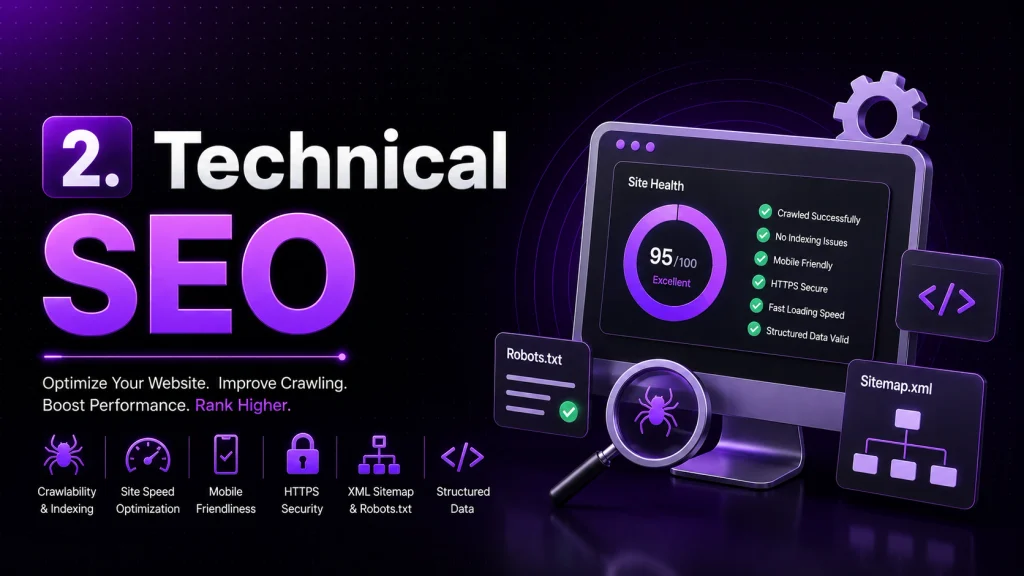 Technical SEO website optimization and site health